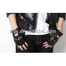 wholesale cheap man fingerless lambskin leather gloves